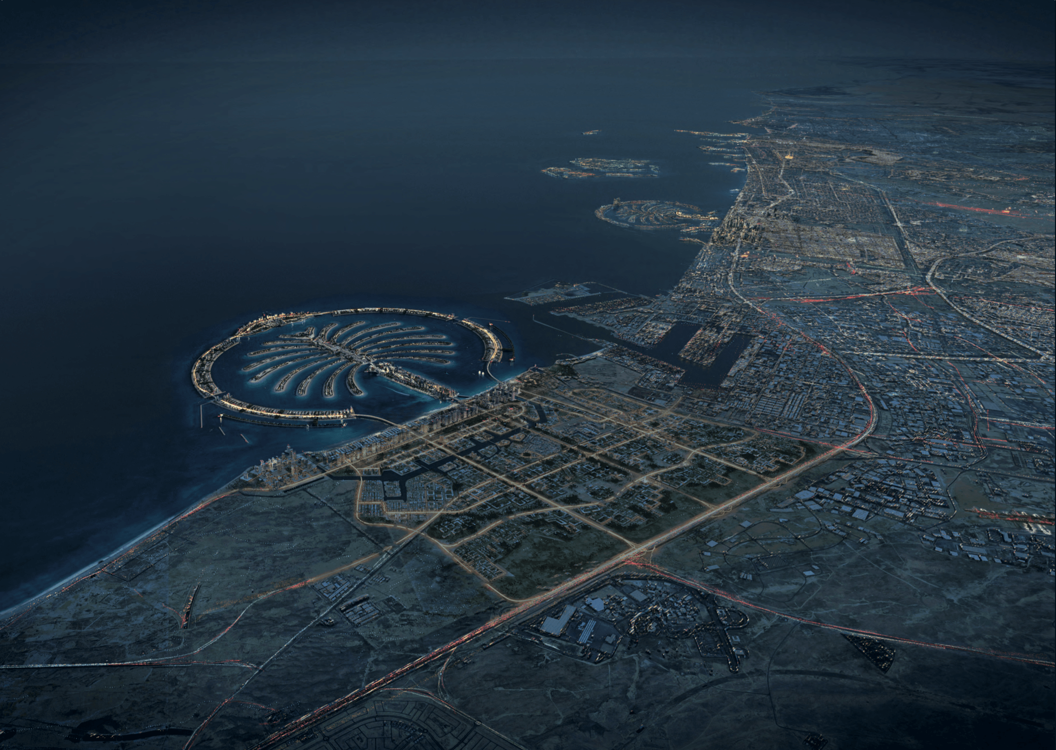Palm Jebel Ali official Dubai location map