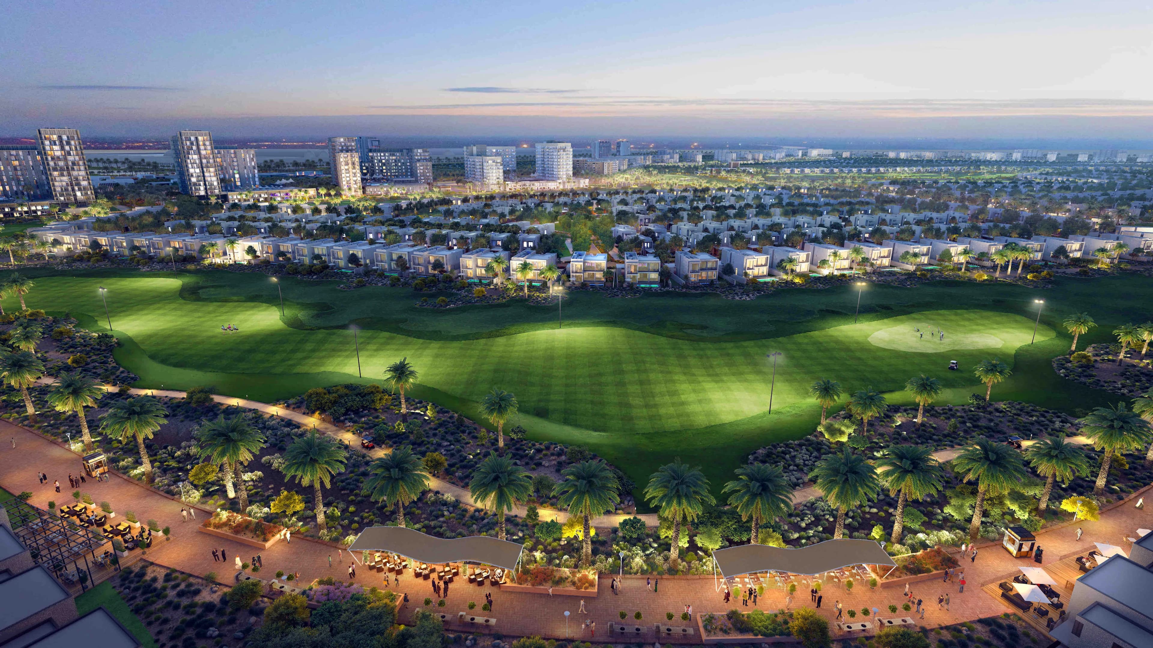 Emaar visualisation of Emaar South golf and residences, one community within Dubai South