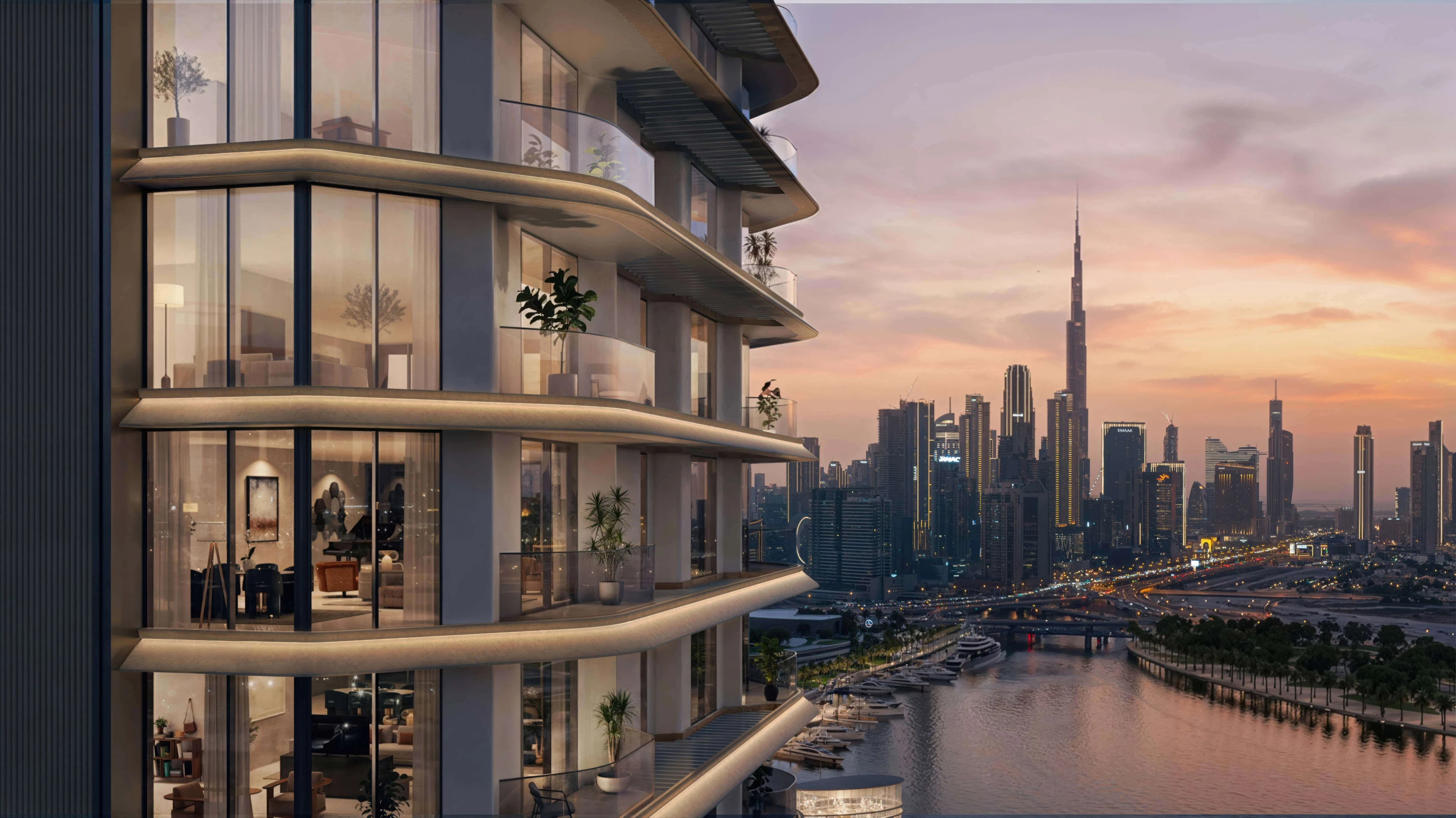 Artistry One Residences tower beside the Dubai Design District waterfront