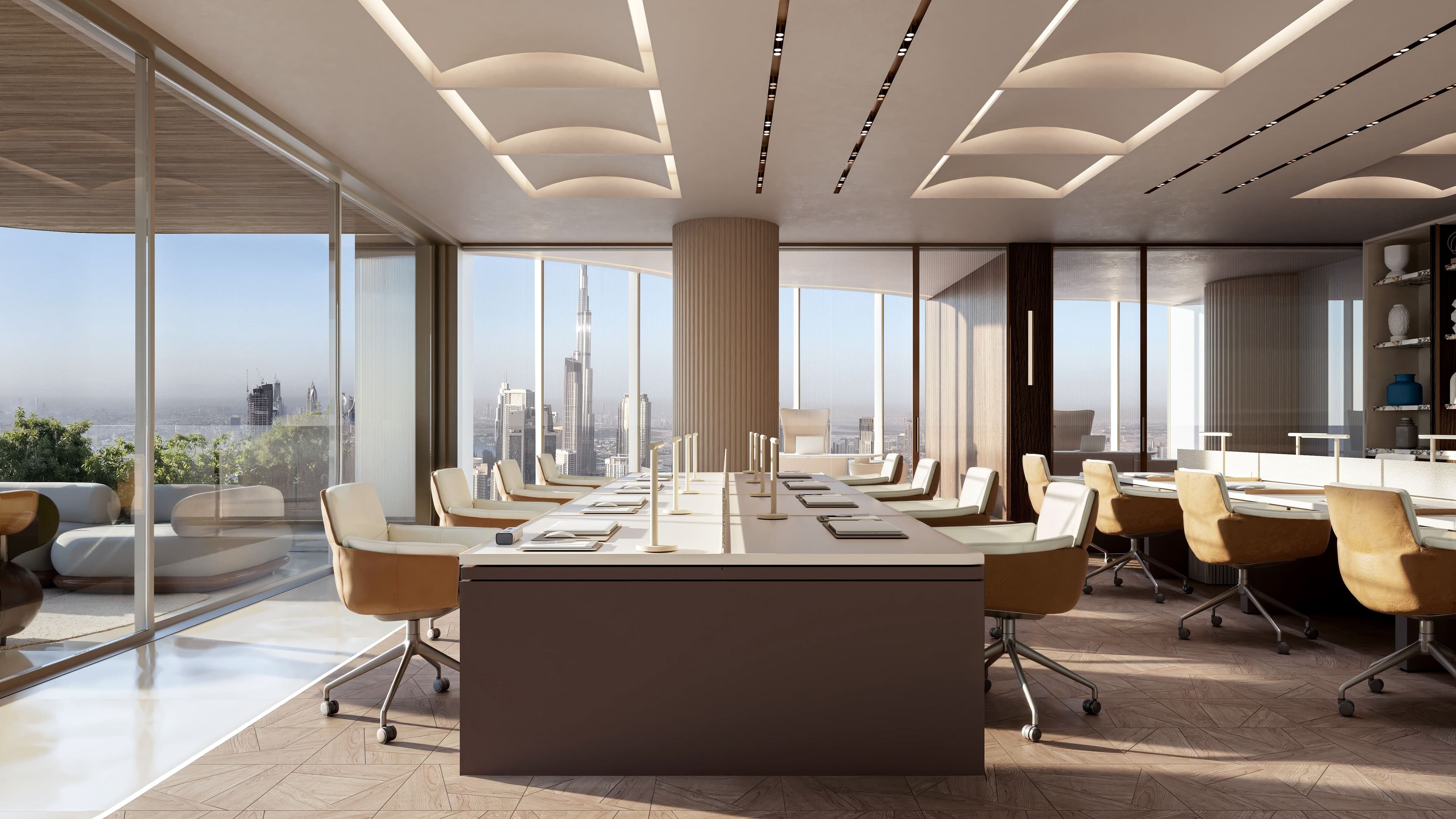 LUMENA South · OMNIYAT proposed office interior; not evidence of included fit-out.