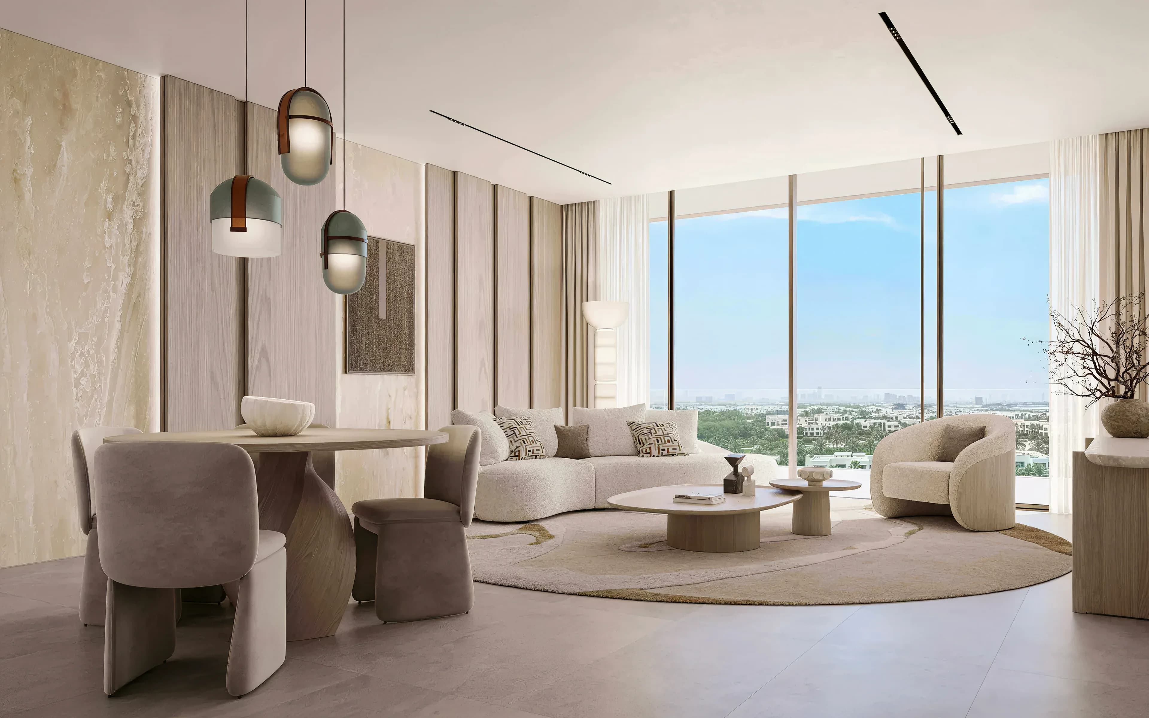 HADO apartment living and dining area