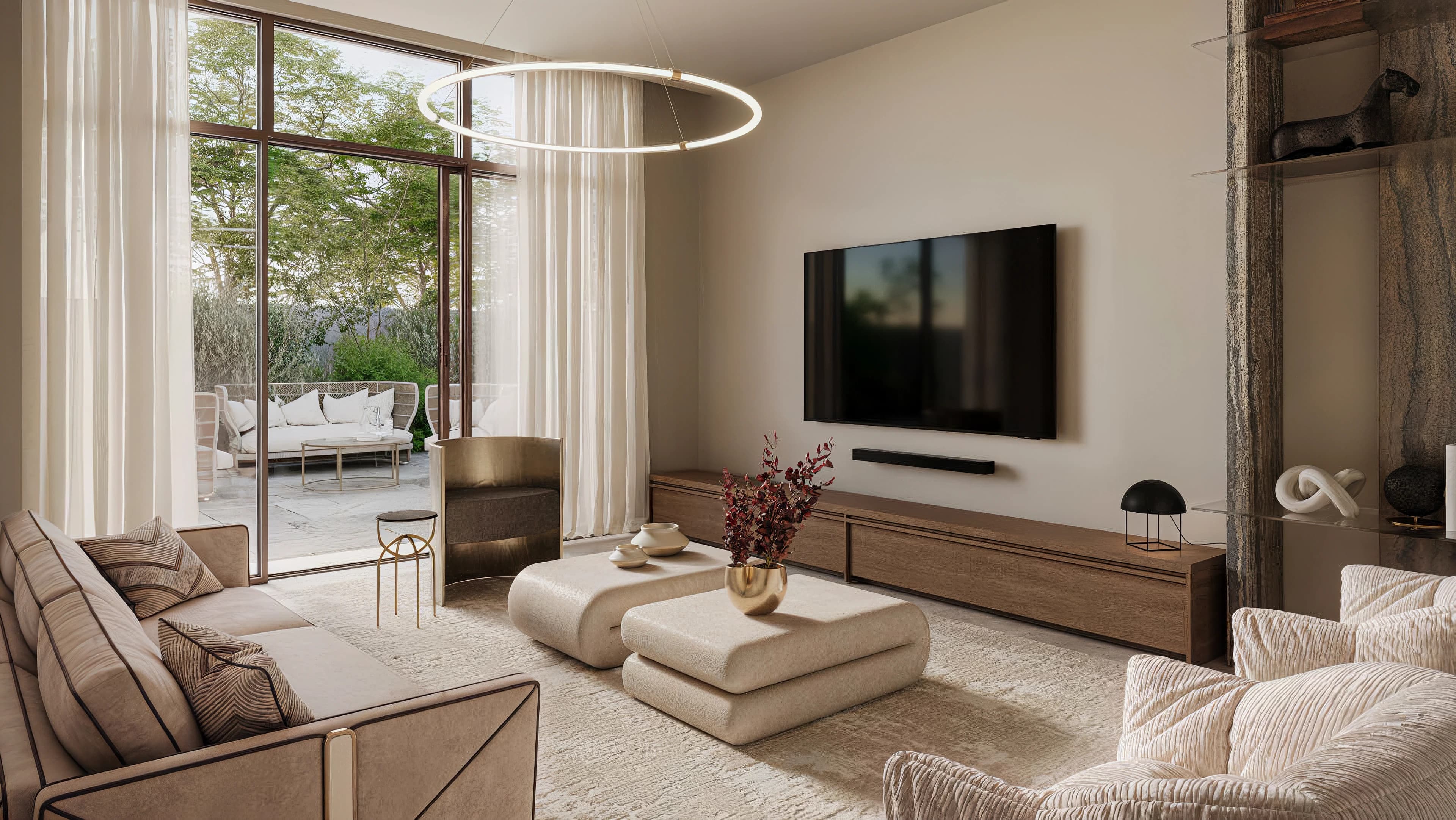 Wadeem Gardens proposed living room and garden-facing glazing