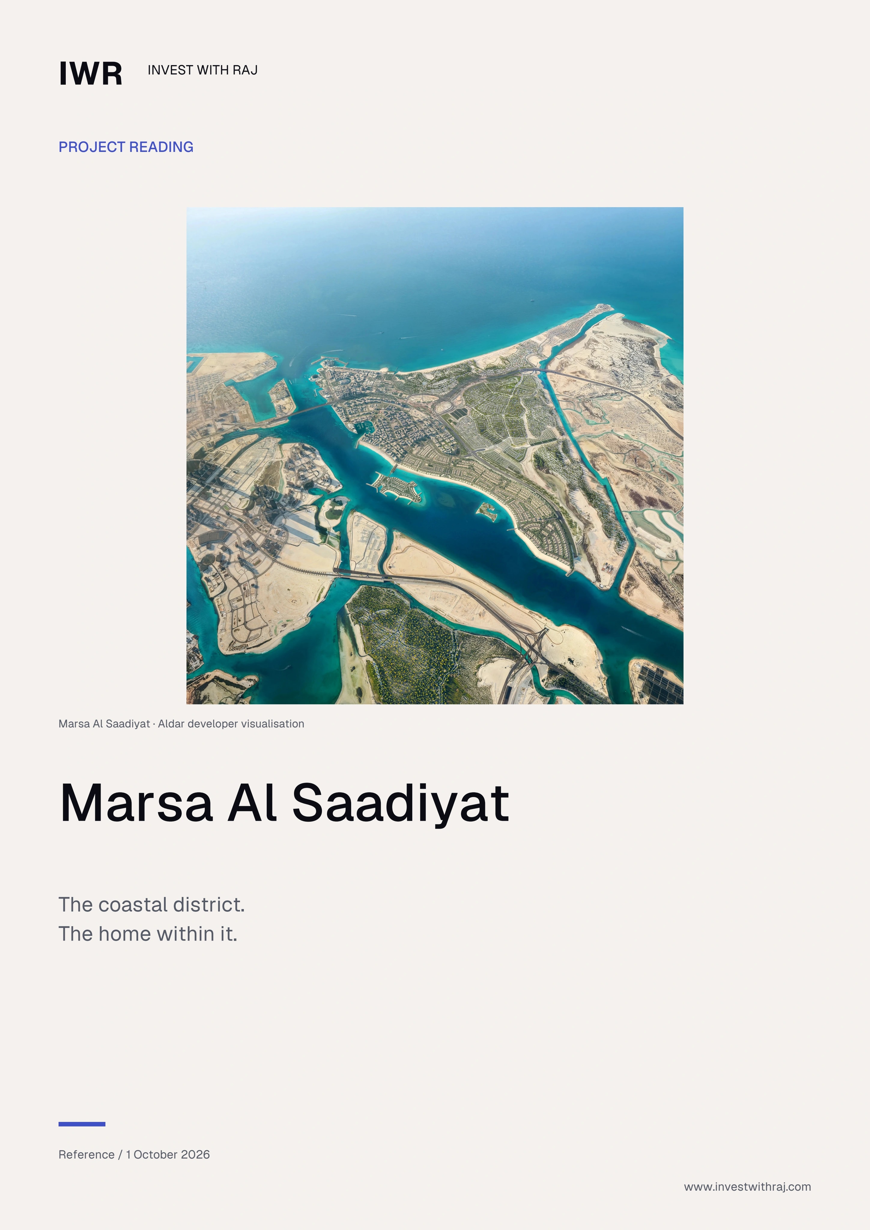 Cover of Marsa Al Saadiyat project reading