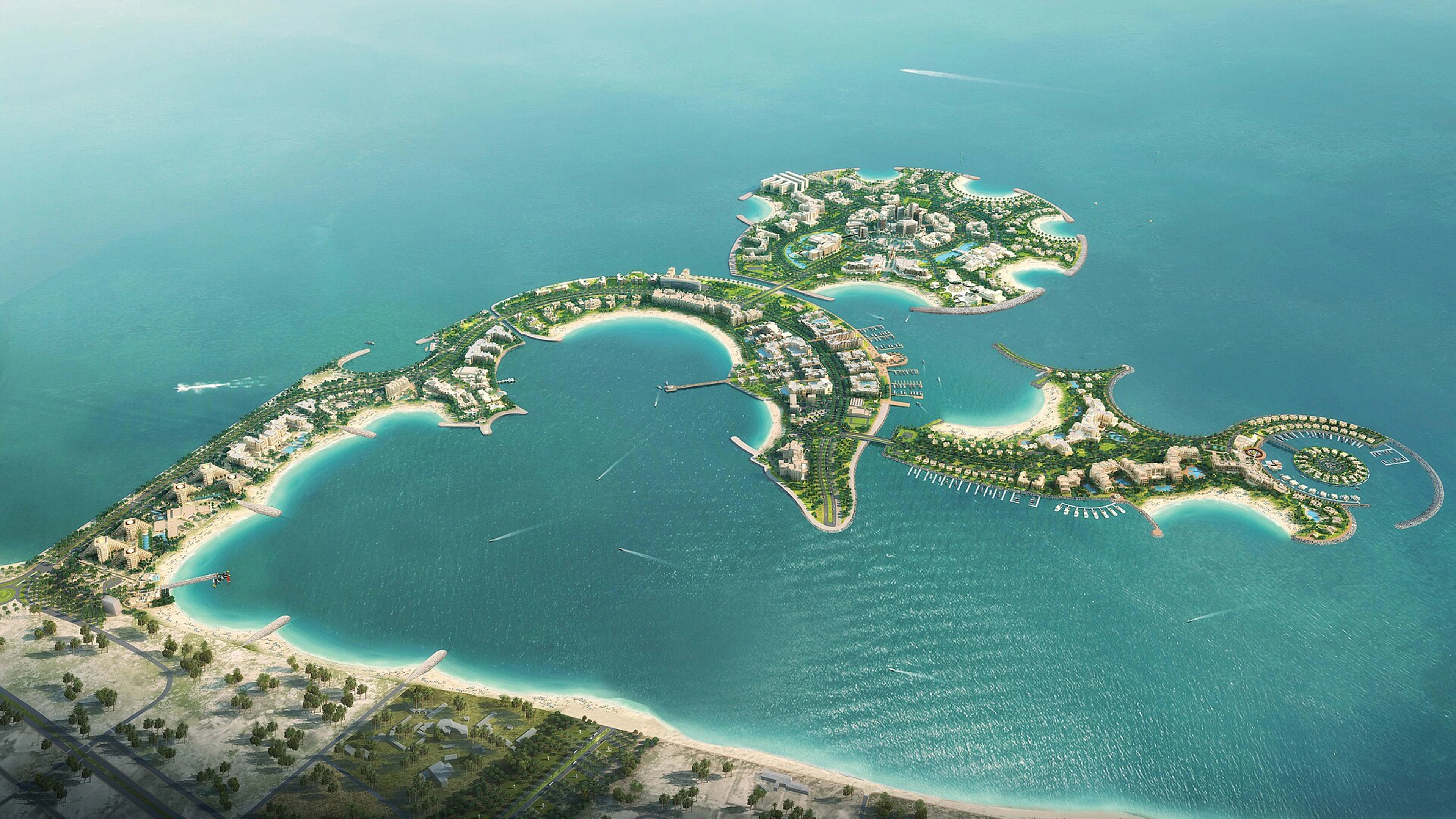 Al Marjan Island coastal context in Ras Al Khaimah