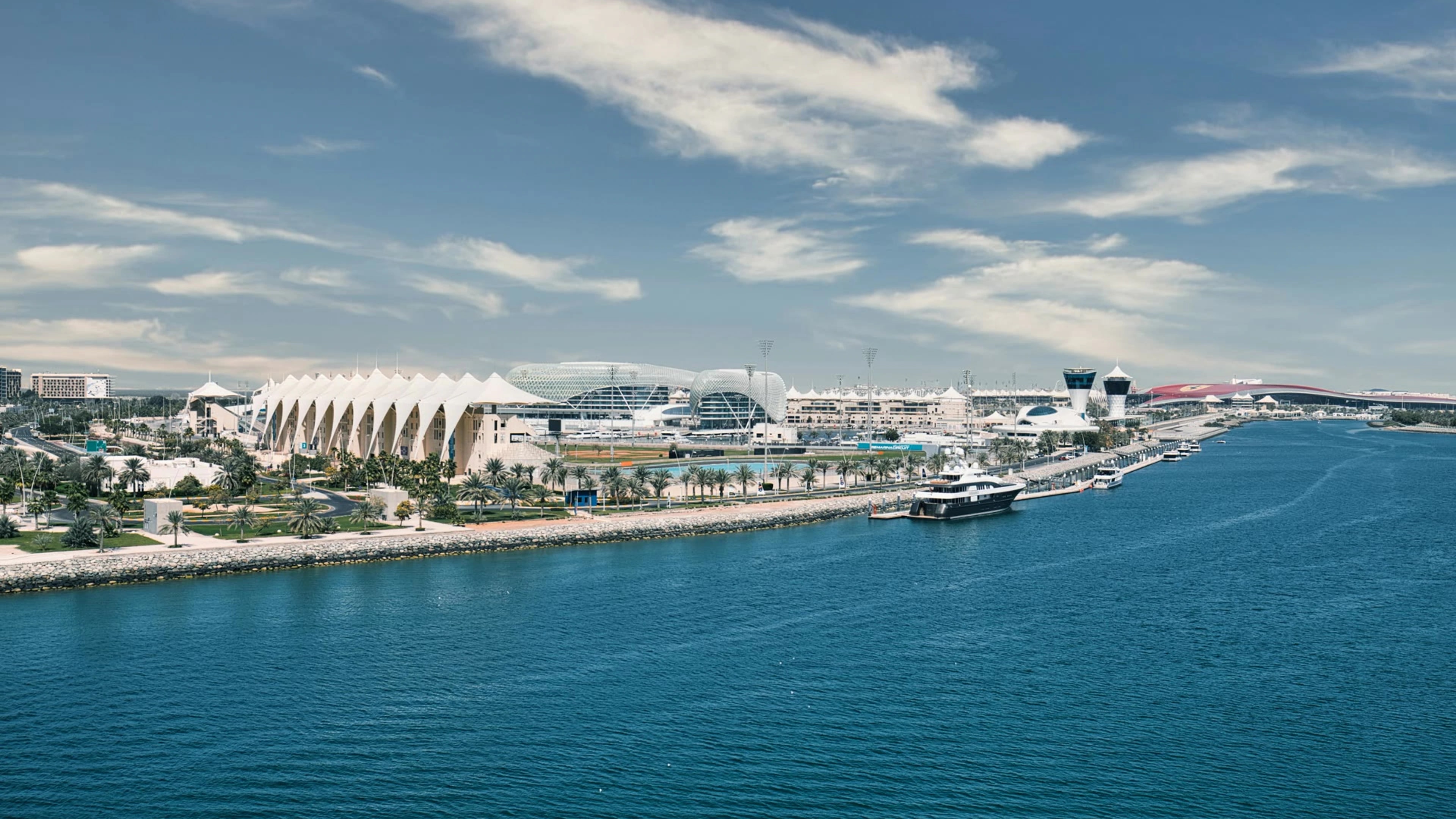 Real aerial urban context in Abu Dhabi