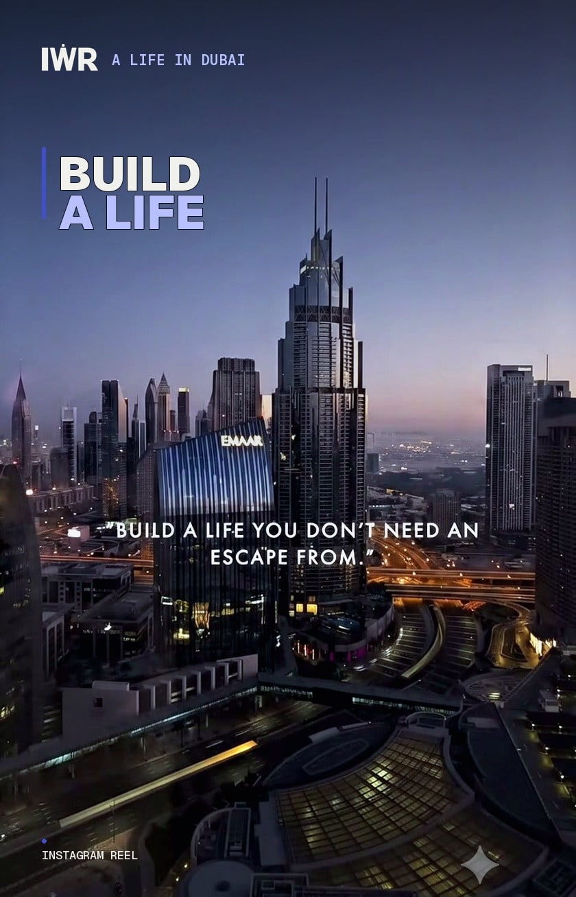 Published Build a Life Reel cover showing the Burj Khalifa at dusk.