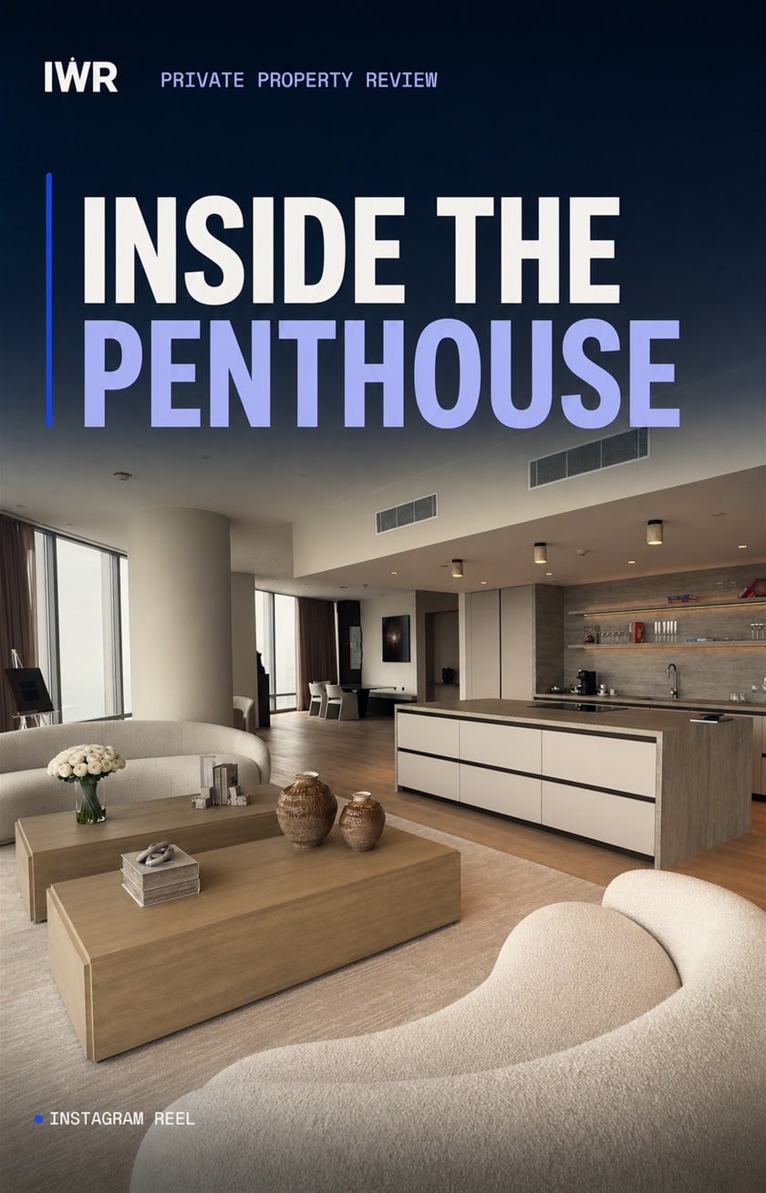 Published Inside the Penthouse Reel cover showing a Dubai residence interior.